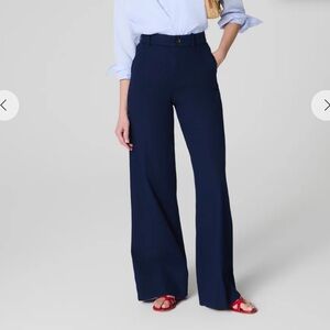 NWT Spanx Stretch Twill Wide Leg Pants Timeless Navy size Medium